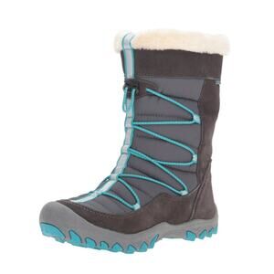 M.A.P. Sequoia Girls Outdoor Snow Boot sz 3 big kids gray turquoise hiking